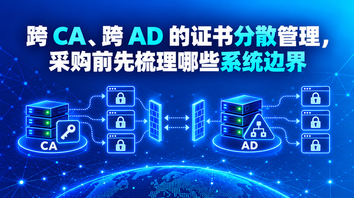 跨 CA、跨 AD 的证书分散管理，采购前先梳理哪些系统边界